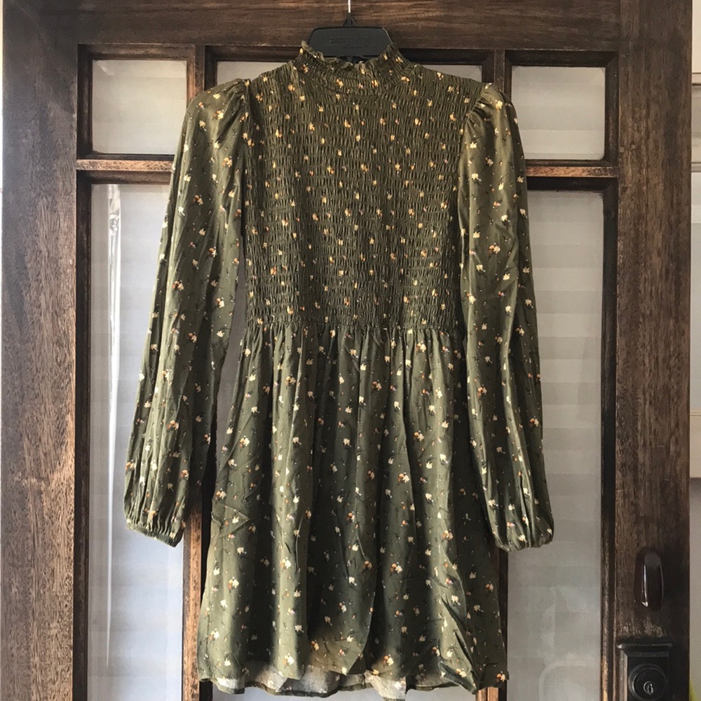 Olive green dress